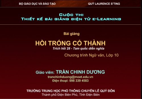 CNTT&NCKH – Sở Giáo dục và Đào tạo tổ chức thành công cuộc thi “Thiết kế bài giảng điện tử e-Learning” năm học 2013 – 2014.