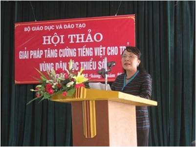 GDMN- Hội thảo “ Giải pháp tăng cường tiếng Việt cho trẻ vùng dân tộc thiểu số”