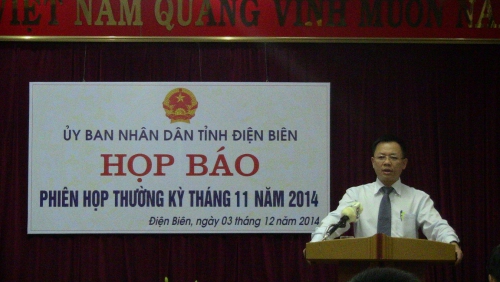 VP - Văn phòng Uỷ ban nhân dân tỉnh tổ chức họp báo phiên họp thường kỳ tháng 11 năm 2014