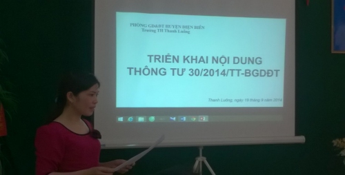 GDTH- Tiểu học Thanh luông huyện Điện Biên nổi bật với “Nhận xét, đánh giá thường xuyên, định kỳ các môn học và tổng hợp ghi học bạ học sinh ” theo Thông tư 30/2014.