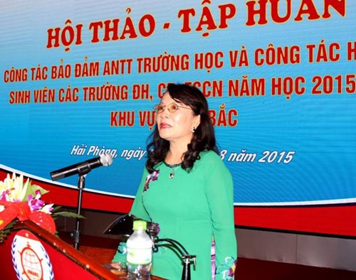 GDTX-CN. Bộ Giáo dục và Đào tạo tổ chức hội thảo, tập huấn công tác đảm bảo an ninh trật tự trường học và công tác học sinh, sinh viên các trường đại học, cao đẳng, trung cấp chuyên nghiệp năm học 2015-2016.