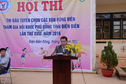 VP. Khai mạc Hội thi thi đấu tuyển chọn các vận động viên tham gia Hội khỏe phù đổng tỉnh Điện Biên lần thứ XVIII năm 2016