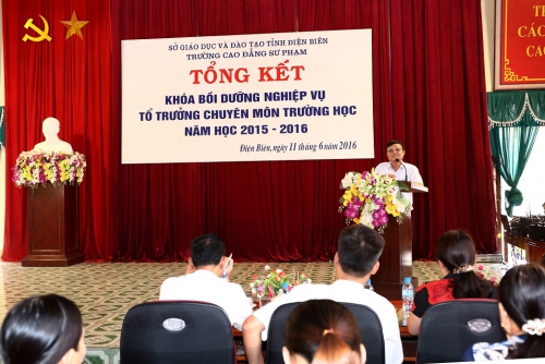 GDTX-CN. Lễ tổng kết khóa bồi dưỡng nghiệp vụ tổ trưởng chuyên môn trường học, năm học 2015-2016