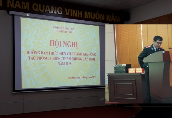 Thanh tra tỉnh Điện Biên tổ chức hội nghị hướng dẫn thực hiện đánh giá công tác phòng chống tham nhũng cấp tỉnh năm 2018