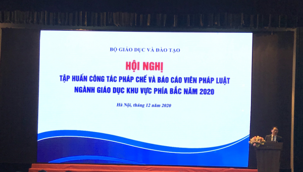 Hội nghị tập huấn công tác pháp chế và báo cáo viên pháp luật ngành giáo dục các tỉnh phía bắc